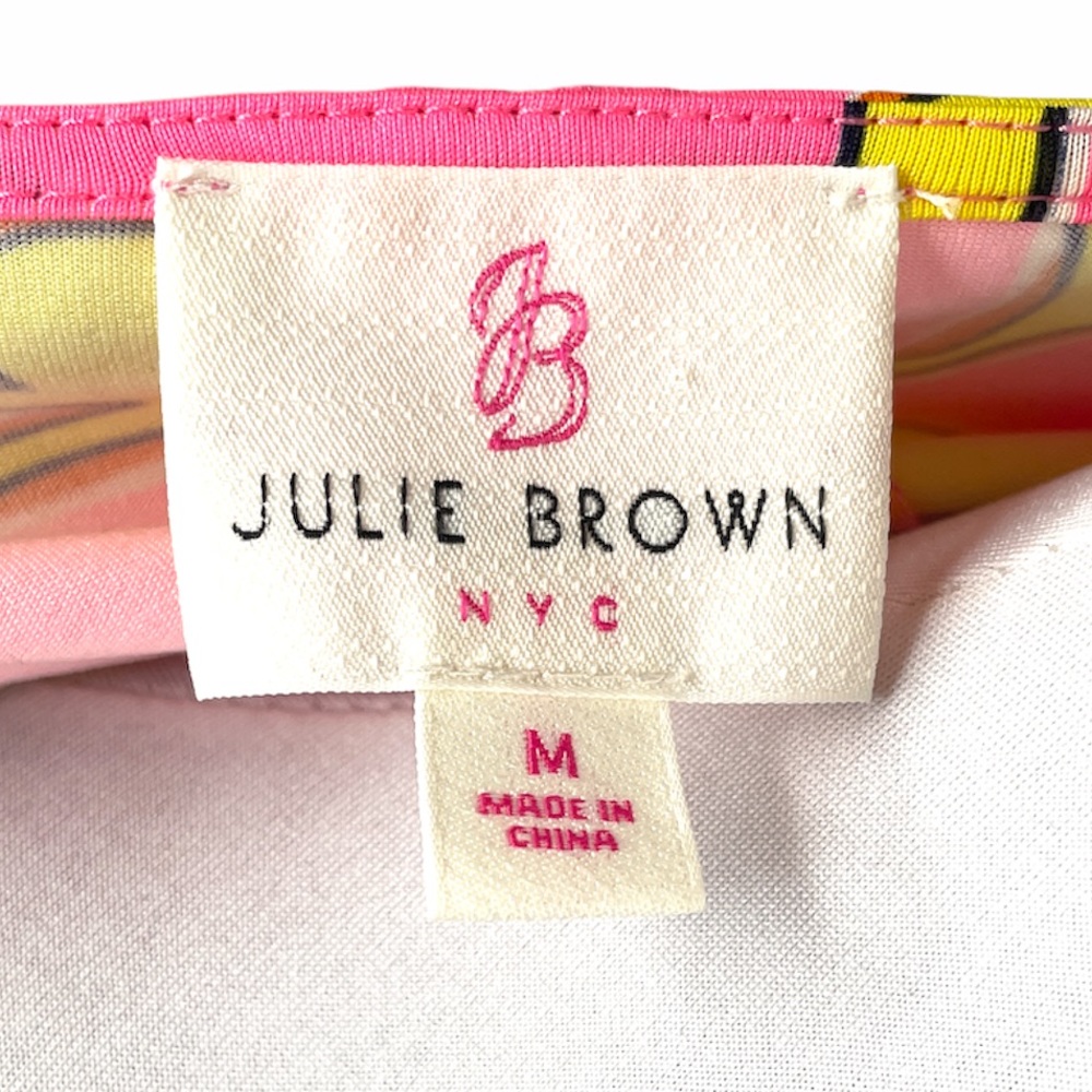 JB by Julie Brown Floral Romper Pink Yellow Medium - Picture 7 of 10